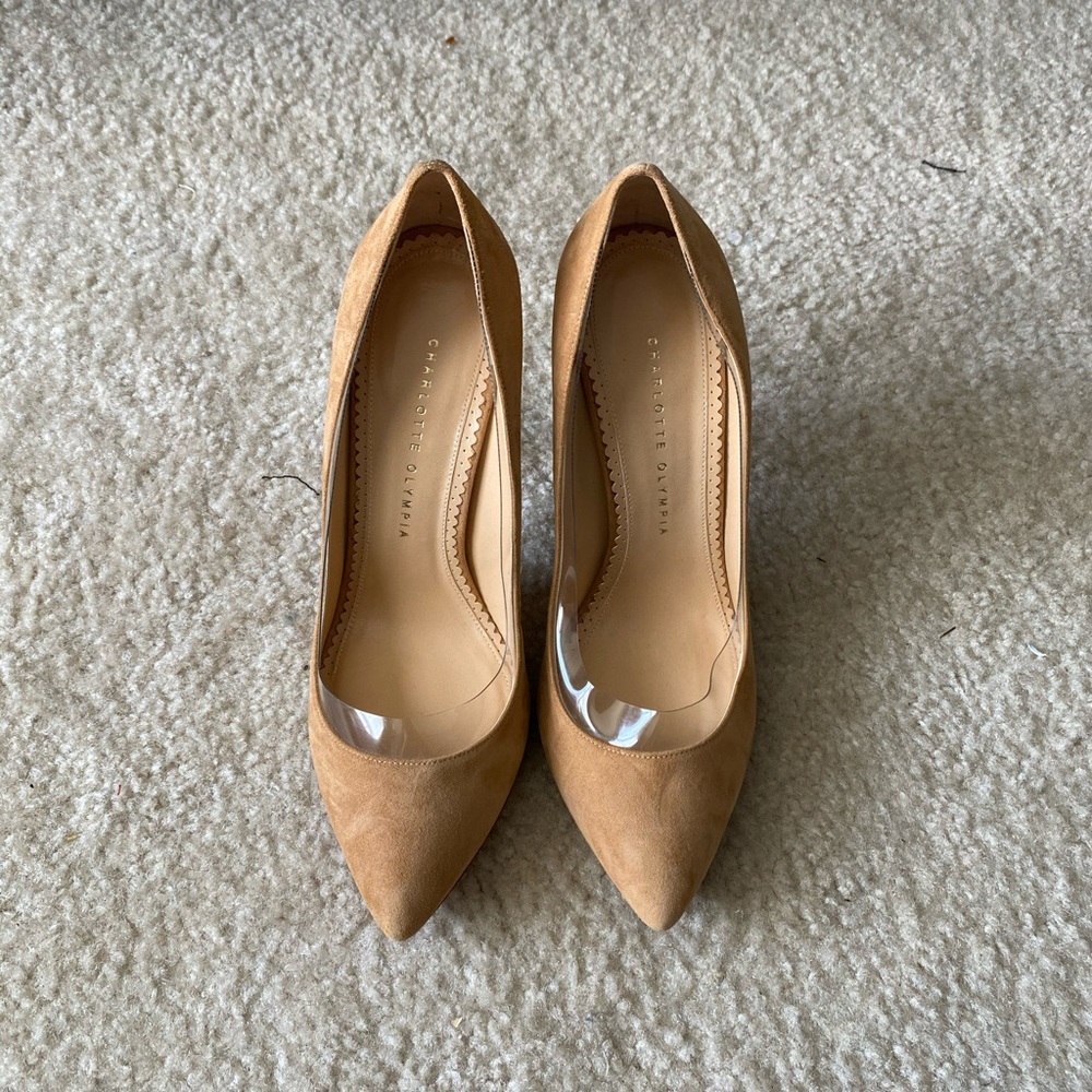 Charlotte Olympia suede pumps